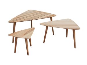 Trio masivní konferenční stolek - set, buk/dub/ořech